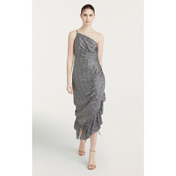 CINQ A SEPT Christel 100% Silk Dress Size 6 - Picture 2 of 10